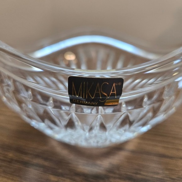 Mikasa Crystal Cimarron Wavy Bowl Clear Germany SN067‎ Trinket Dish - Picture 2 of 5